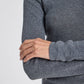 Maglia a maniche lunghe a costine in cotone biologico Freja grigio melange