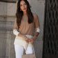 Maglia Nervo bicolore in lana e cashmere
