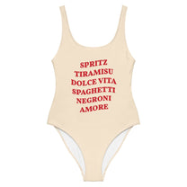 Costume intero estivo con stampa “Spritz & Dolce Vita”