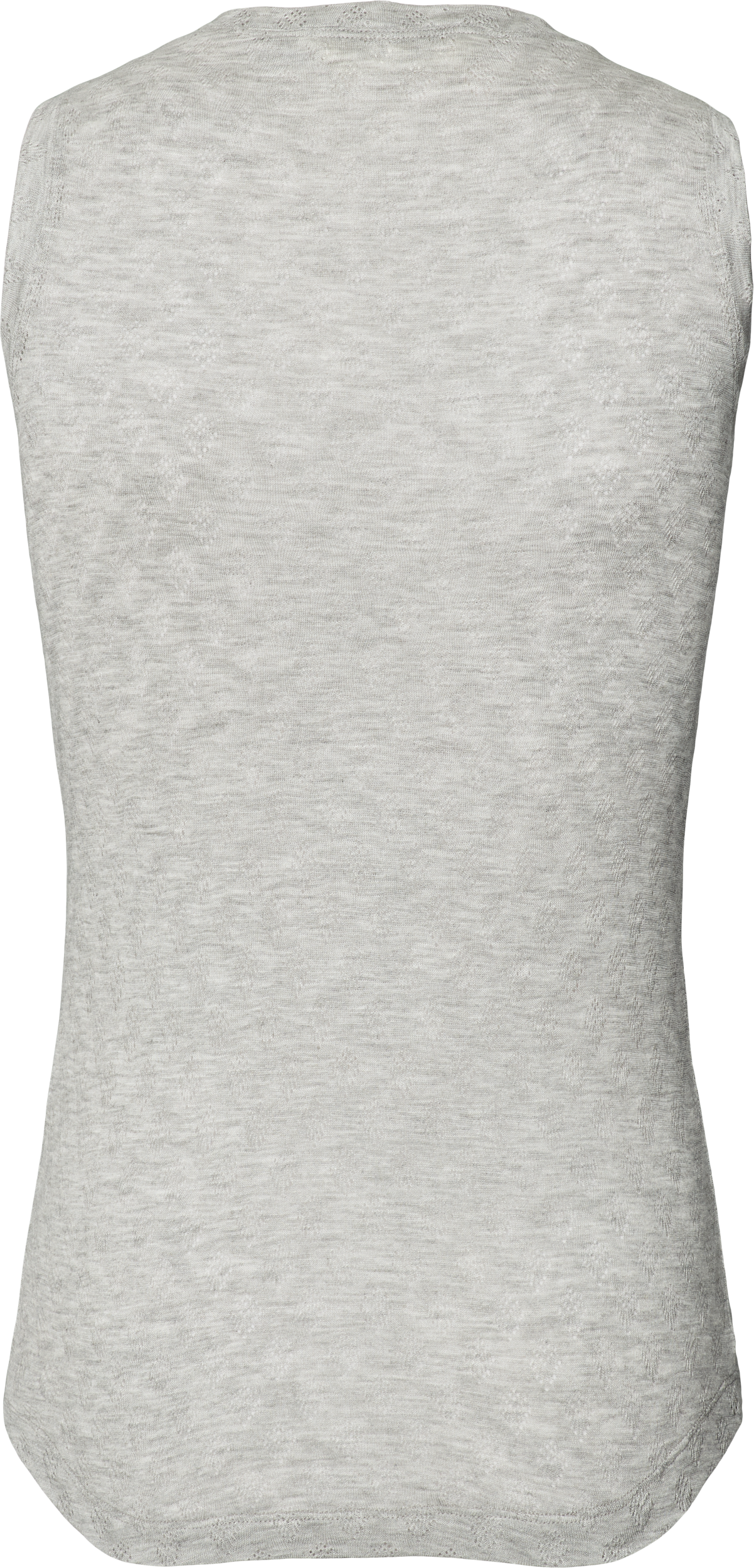 Top senza maniche Alberte in misto seta grigio chiaro mélange
