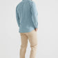 Camicia dritta in denim azzurro cielo