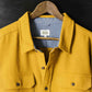 Overshirt in twill riciclato color oro antico