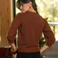 Cardigan in cotone con maniche a 3/4