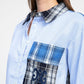 Camicia patchwork blu Sissyna