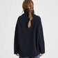 Maglione dolcevita in lana d’agnello blu notte