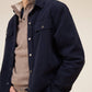 Sopracamicia Chicago in velluto a coste blu navy