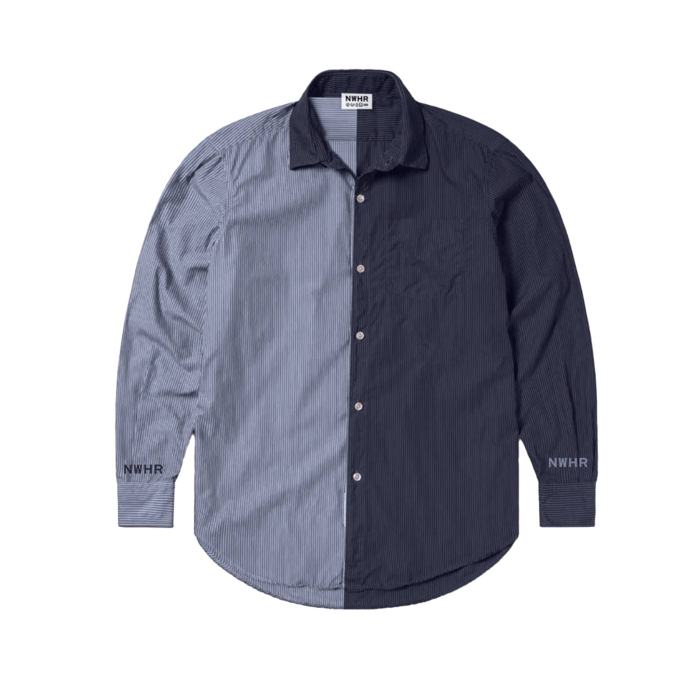 Camicia oversize Duality bicolor a righe