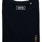 T-shirt nera in cotone biologico con ricamo
