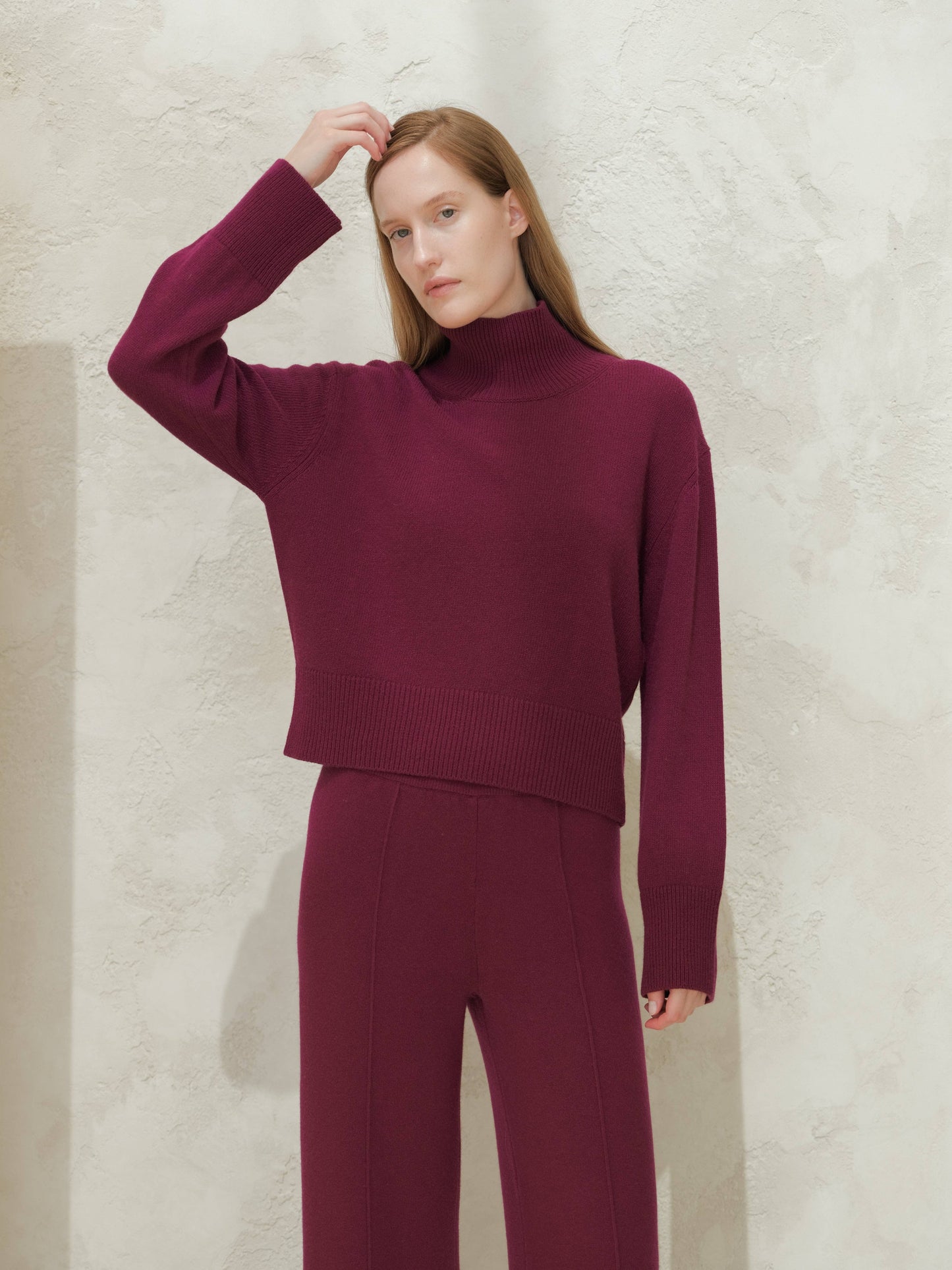 Maglione dolcevita in misto cashmere