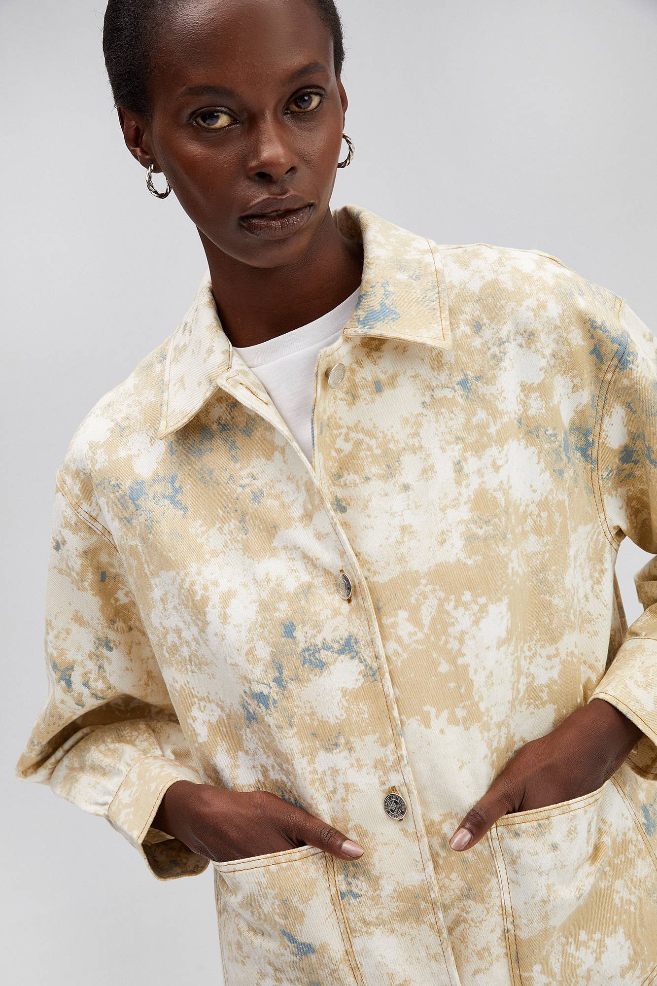 Giacca in cotone tie-dye