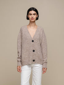 Cardigan in maglia donna con scollo a V
