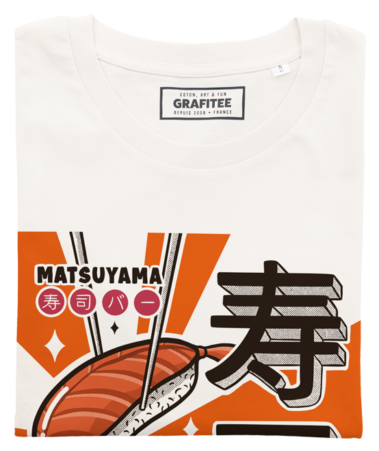 T-shirt Sushi Forever in cotone biologico con stampa grafica