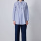 Camicia a righe con collo a fiocco