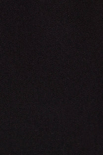 Pantaloni palazzo neri in crepe con piping a contrasto