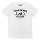T-shirt Flat Earth Society con stampa