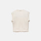 Gilet in maglia rasata girocollo