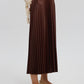 Gonna plisettata midi marrone
