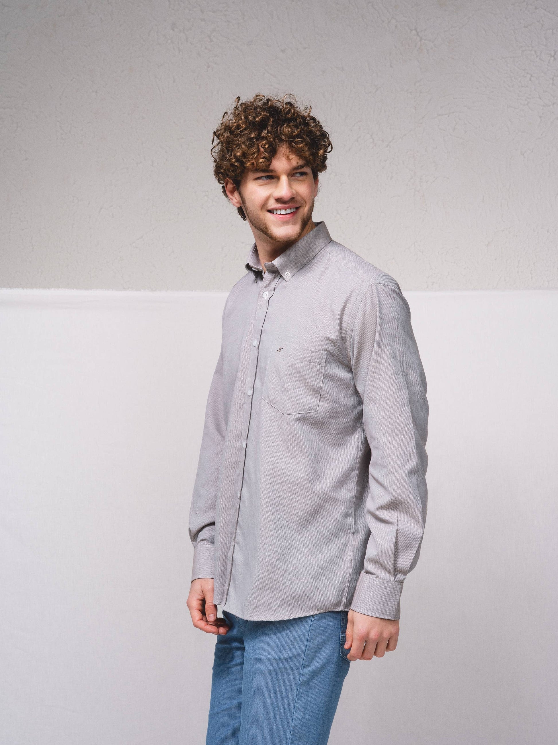 Camicia Oxford uomo a manica lunga