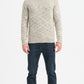 Maglione girocollo spesso Vulcano beige