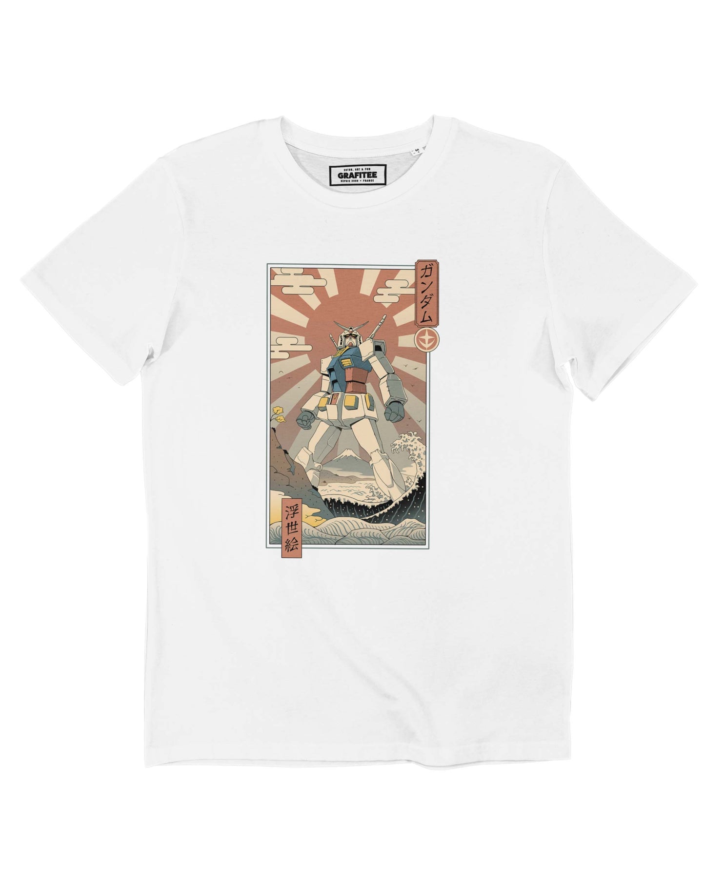 T-shirt Ukiyo-e con robot Mobile Suit