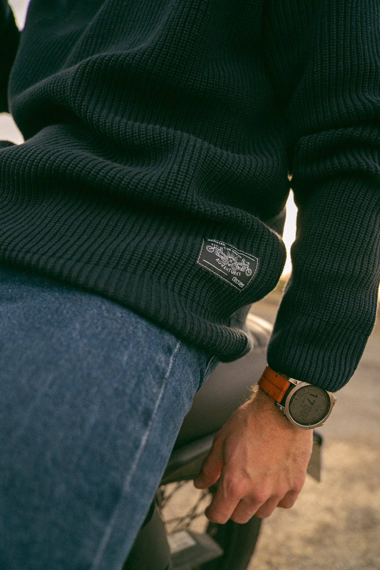 Maglione in cotone biologico con toppa a stella