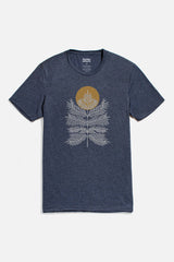T-shirt uomo Peace in Plants blu marino