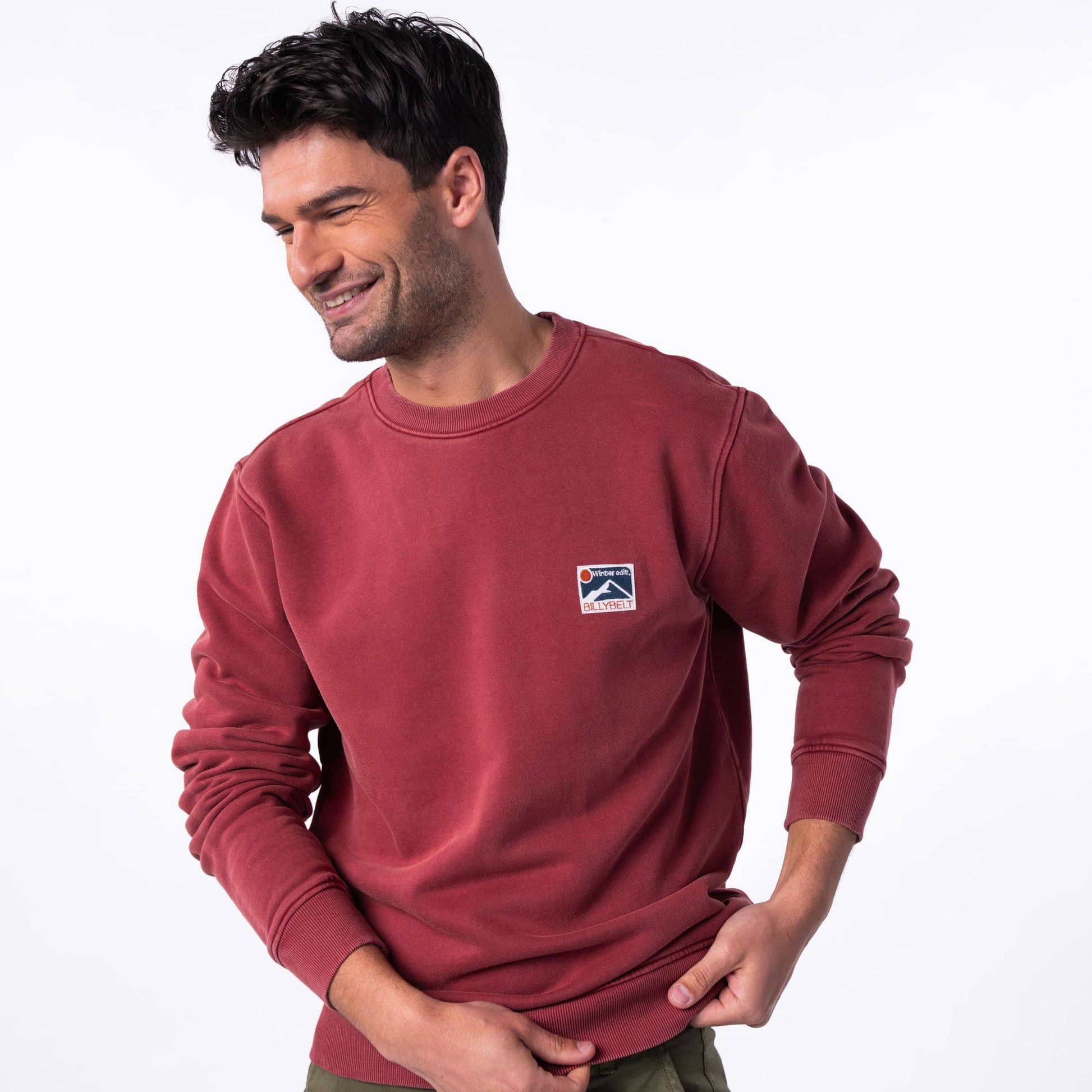 Felpa in cotone biologico bordeaux Winter Edition