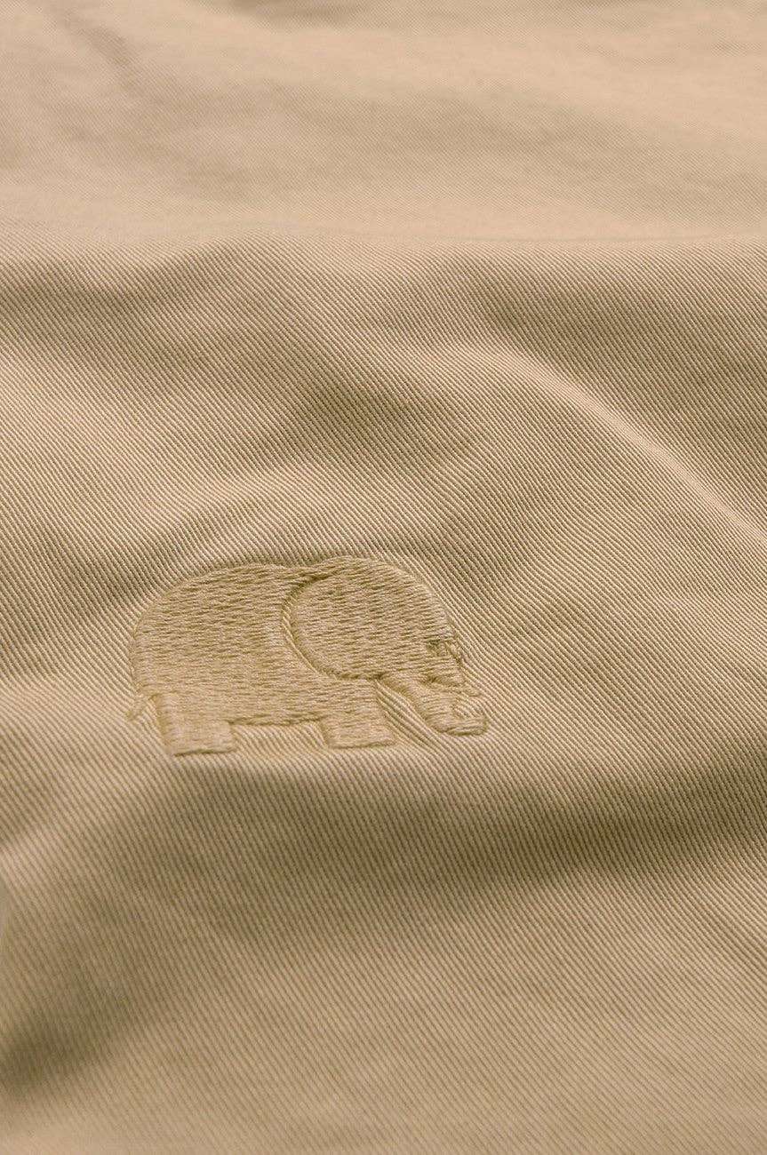 Pantaloncini da arrampicata in cotone Ecodye color sabbia