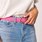 Cintura intrecciata elastica da donna rosa