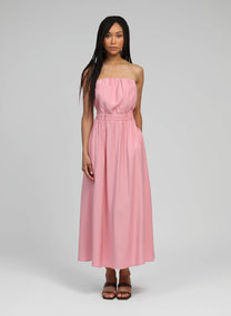 Abito bustier midi rosa Milika