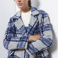 Cappotto doppiopetto a quadri