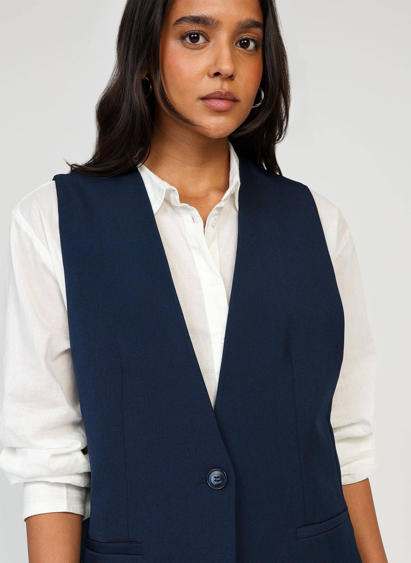 Gilet sartoriale blu navy Zalia