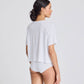 T-shirt Ivalo in lino bianca