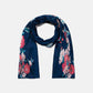 Foulard in raso stampato floreale