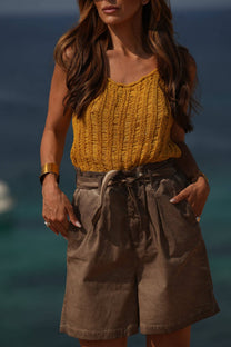 Pantaloncini elasticizzati con cintura