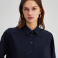 Camicia oversize relax fit in popeline misto cotone