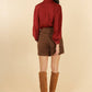 Shorts gonna Salomé a vita alta con zip invisibile