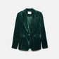 Blazer effetto velluto verde