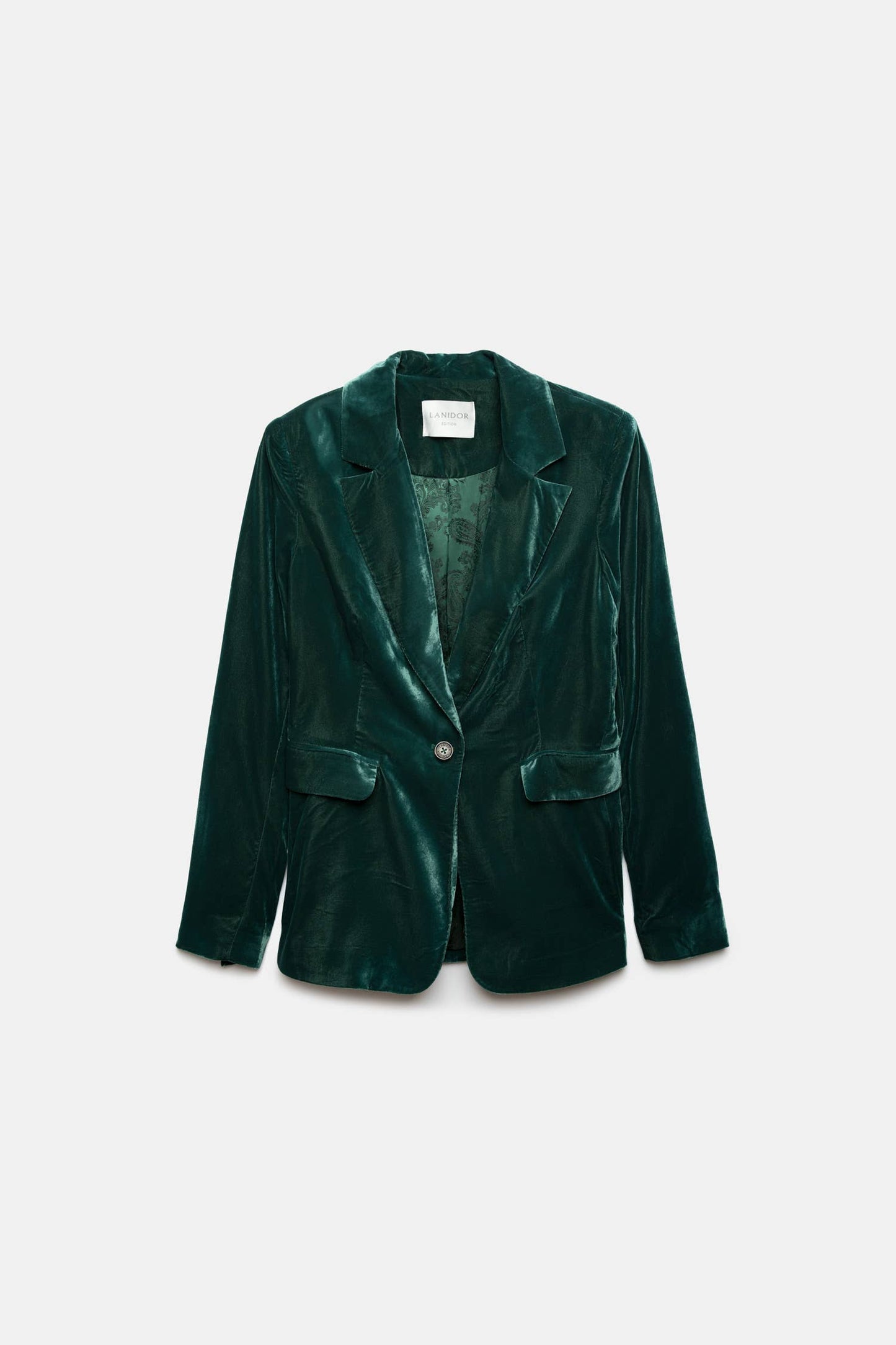Blazer effetto velluto verde
