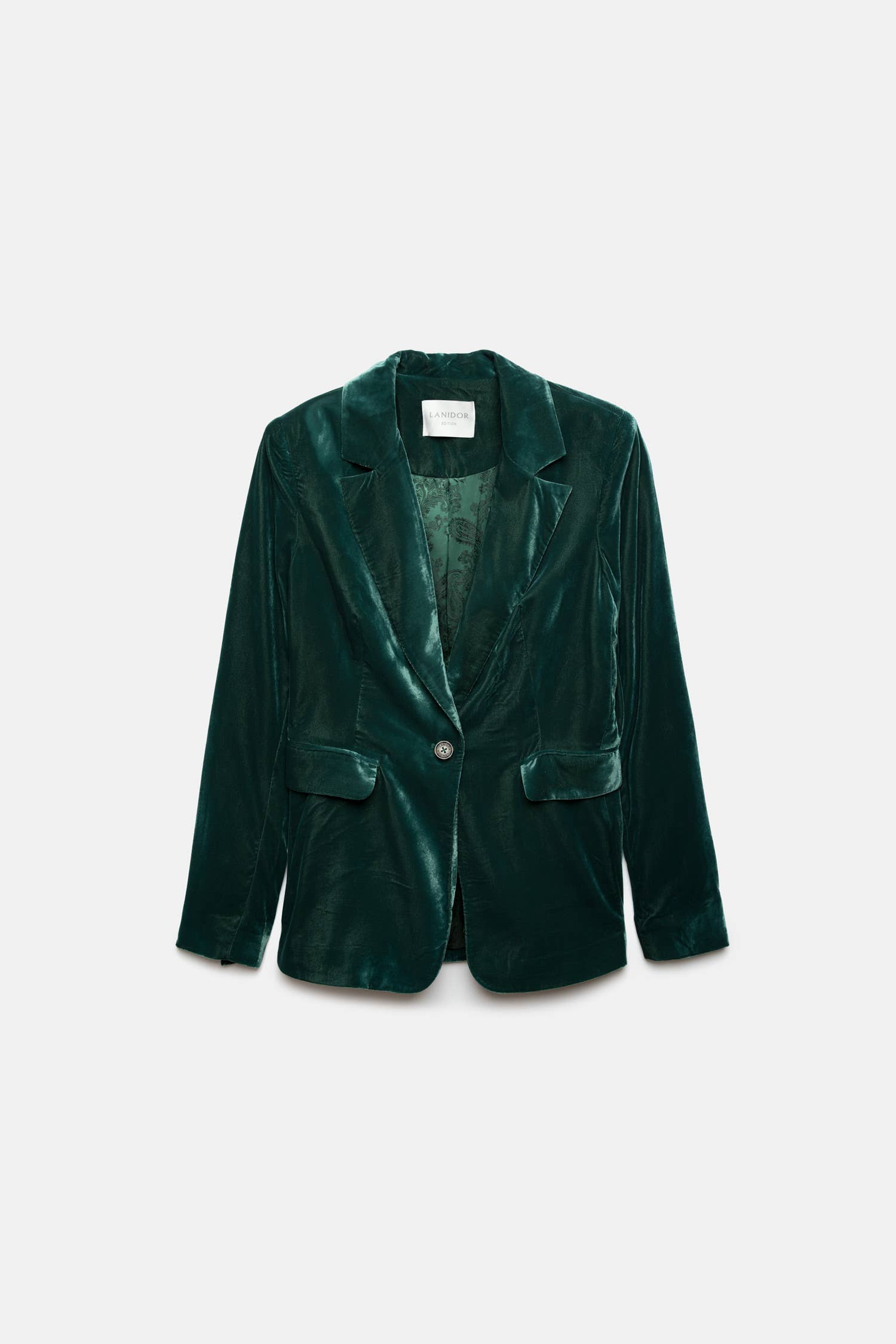 Blazer effetto velluto verde