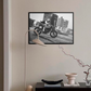 Stampa artistica Dirty Wheelie in bianco e nero