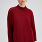Maglione basic a collo alto in maglia