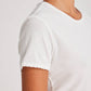 T-shirt Chrisstine in cotone biologico pointelle bianca