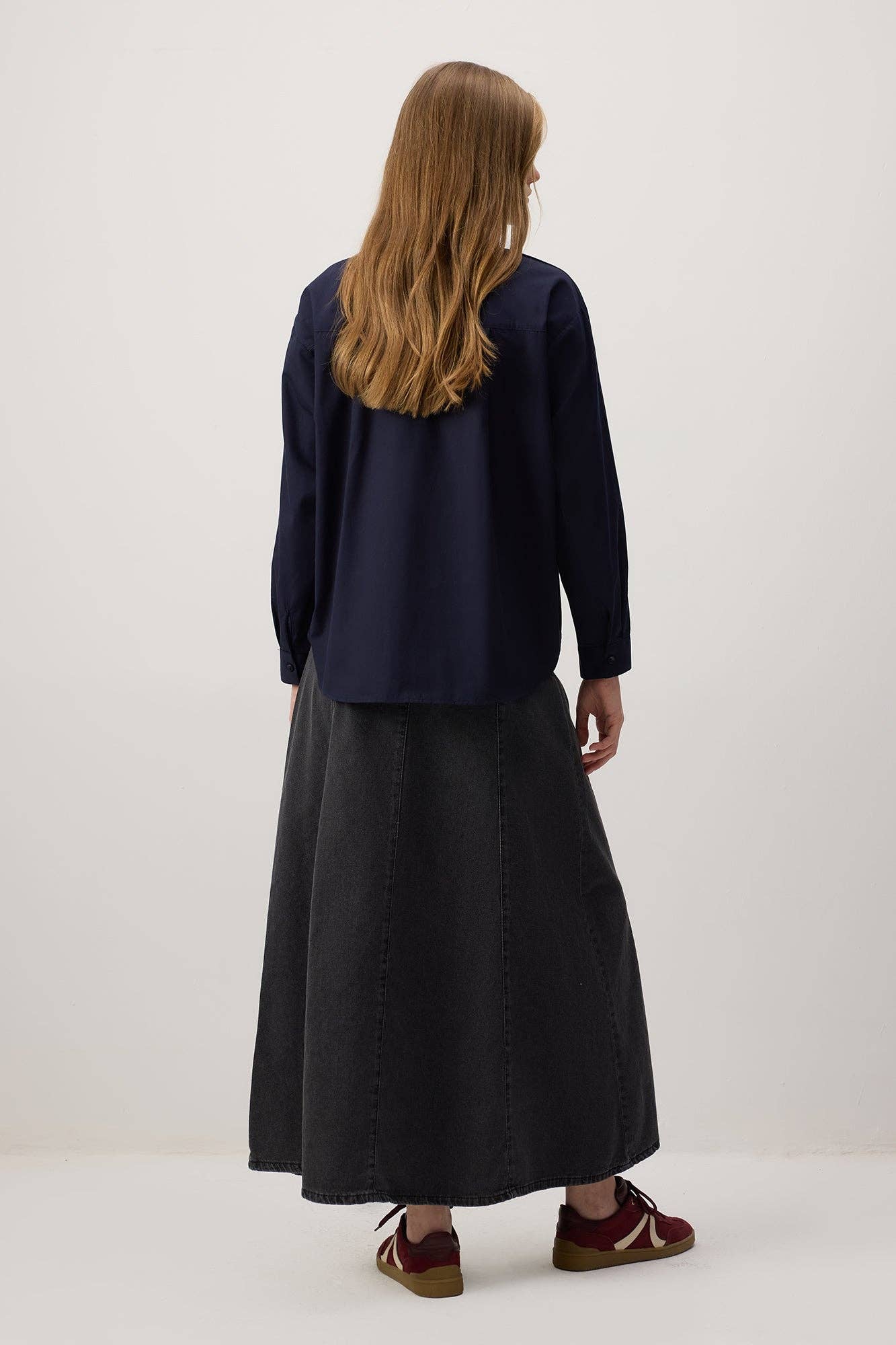 Camicia oversize con tasca applicata