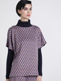 Maglione jacquard a rombi dalla vestibilità rilassata