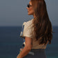T-shirt in viscosa con stampa floreale