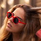 Occhiali da sole unisex Giada rossi polarizzati