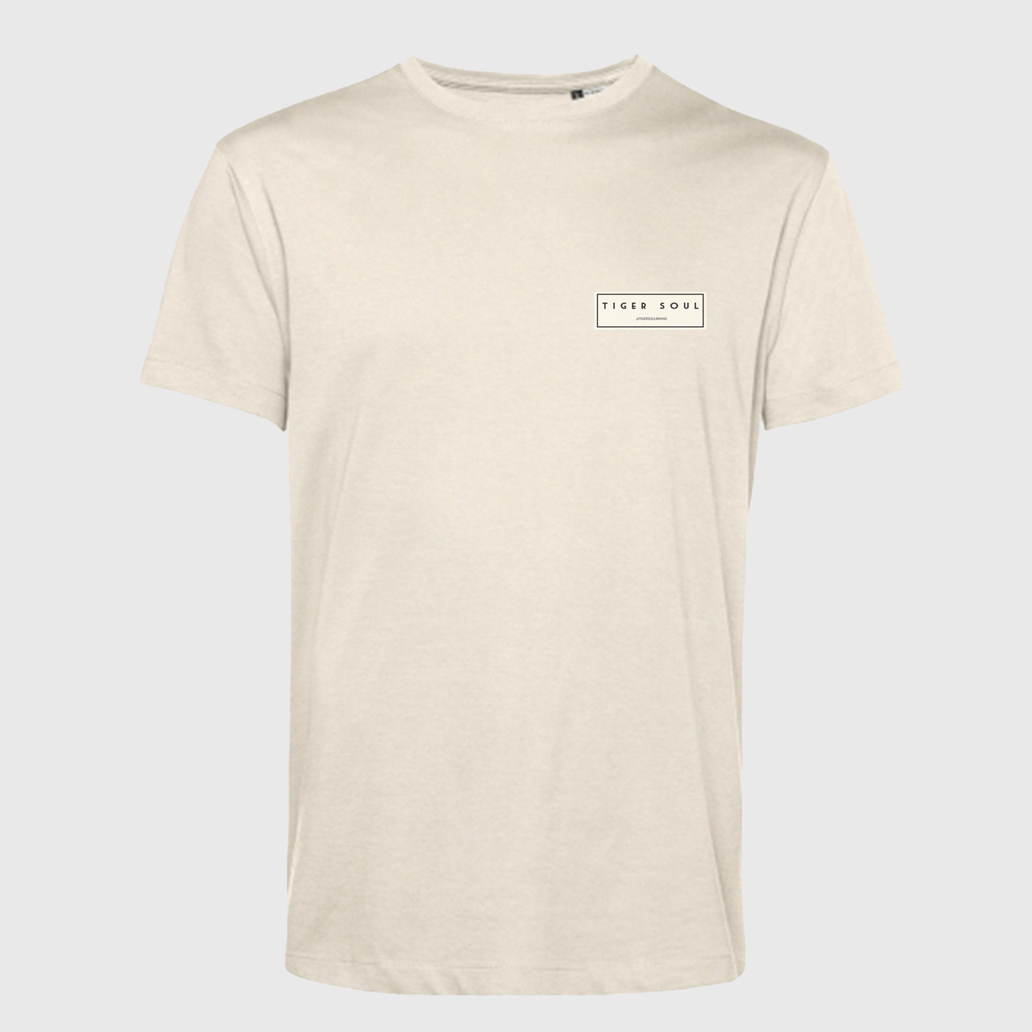 T-shirt classica oversize off white unisex in cotone biologico