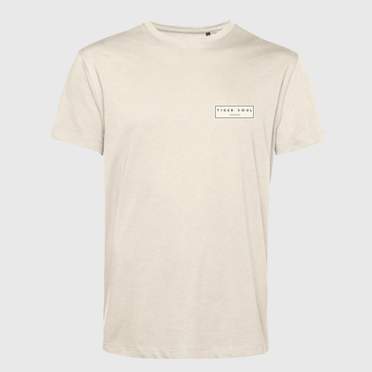 T-shirt classica oversize off white unisex in cotone biologico