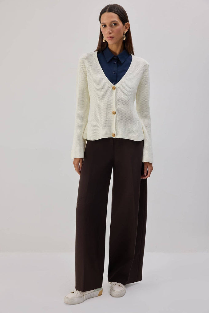 Sottoveste in popeline con colletto